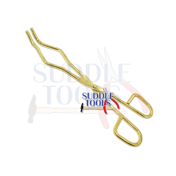 S-357-22 BRASS CRUCIBLE TONGS FORCEPS 22CM