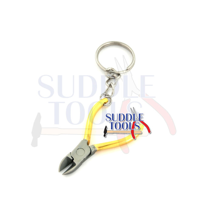 S-201-KR KEYRING SIZE MINIATURE WIRE CUTTER HALF GOLD